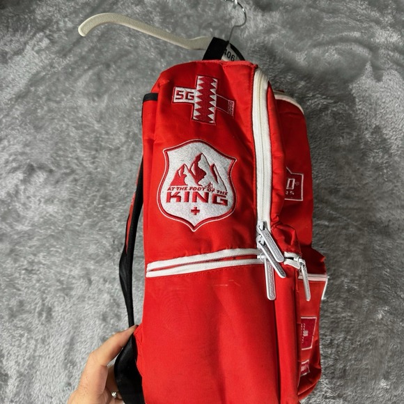 Sprayground Red Backpack Sky High Seekers Summit Graphic‎ Streetwear Travel Bag - Picture 8 of 16